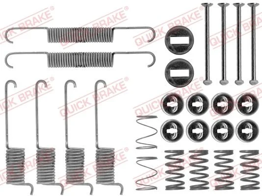 Priedų komplektas, stabdžių trinkelės QUICK BRAKE 105-0715