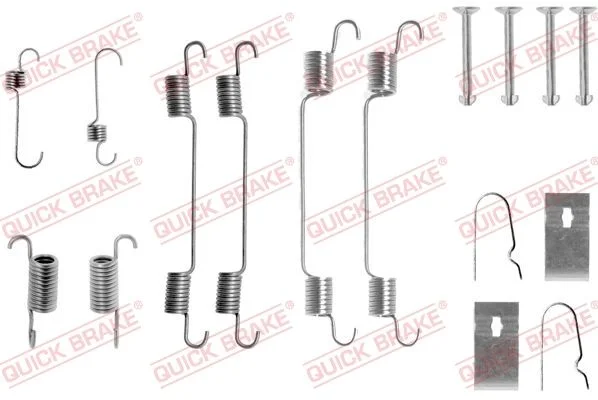 Priedų komplektas, stabdžių trinkelės QUICK BRAKE 105-0722