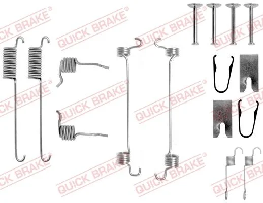 Priedų komplektas, stabdžių trinkelės QUICK BRAKE 105-0751