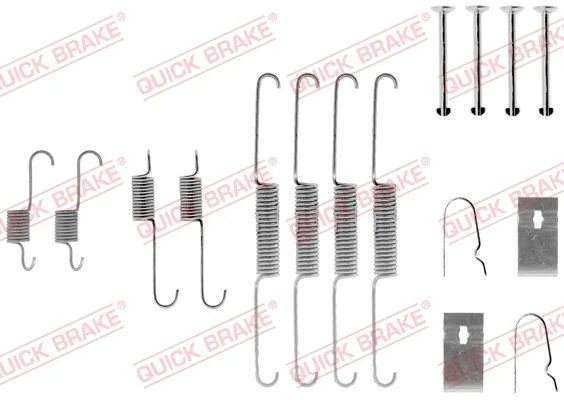 Priedų komplektas, stabdžių trinkelės QUICK BRAKE 105-0782