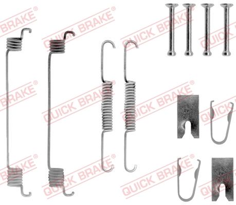 Priedų komplektas, stabdžių trinkelės QUICK BRAKE 105-0789