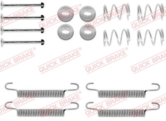 Комплект приладдя, колодка стоянкового гальма QUICK BRAKE 105-0791