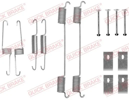 Priedų komplektas, stabdžių trinkelės QUICK BRAKE 105-0859
