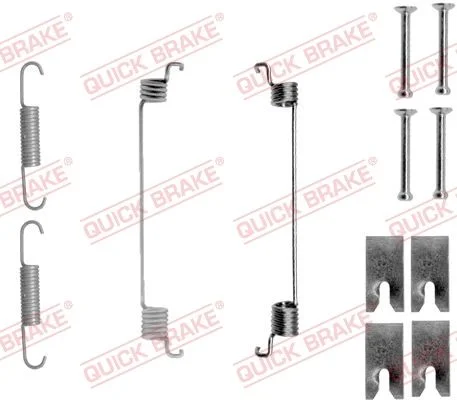 Priedų komplektas, stabdžių trinkelės QUICK BRAKE 105-0866