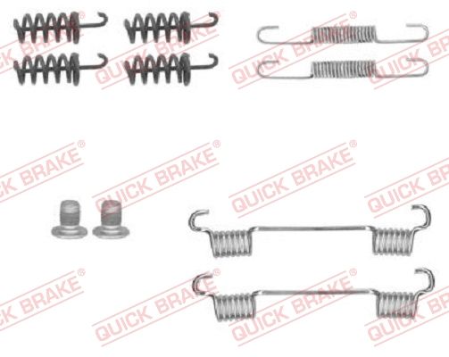 Комплект приладдя, колодка стоянкового гальма QUICK BRAKE 105-0874