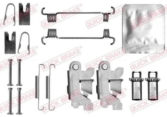 Priedų komplektas, stovėjimo stabdžių trinkelės QUICK BRAKE 105-0875S