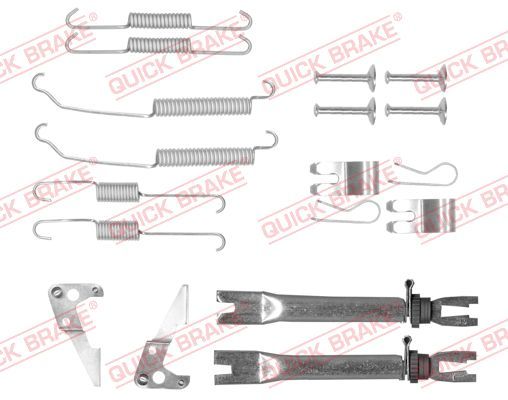 Priedų komplektas, stabdžių trinkelės QUICK BRAKE 105-0882S