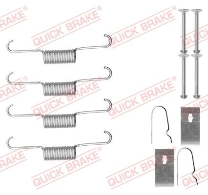 Priedų komplektas, stovėjimo stabdžių trinkelės QUICK BRAKE 105-0884