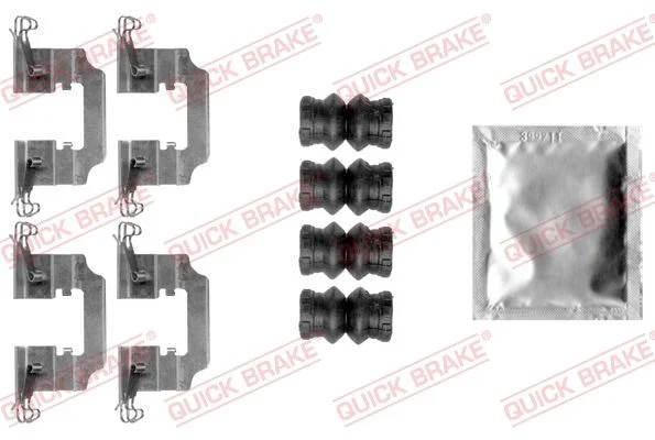 Priedų komplektas, diskinių stabdžių trinkelės QUICK BRAKE 109-0008