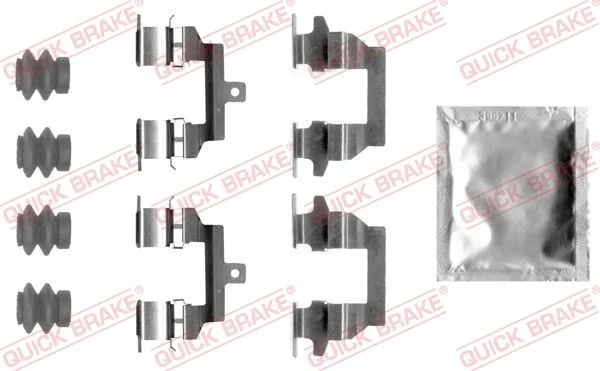 Priedų komplektas, diskinių stabdžių trinkelės QUICK BRAKE 109-0026