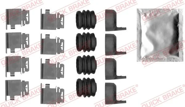 Priedų komplektas, diskinių stabdžių trinkelės QUICK BRAKE 109-0036