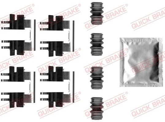 Priedų komplektas, diskinių stabdžių trinkelės QUICK BRAKE 109-0045