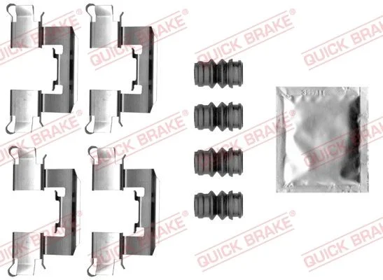 Priedų komplektas, diskinių stabdžių trinkelės QUICK BRAKE 109-0062