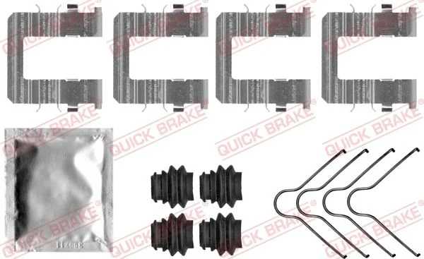 Priedų komplektas, diskinių stabdžių trinkelės QUICK BRAKE 109-0074