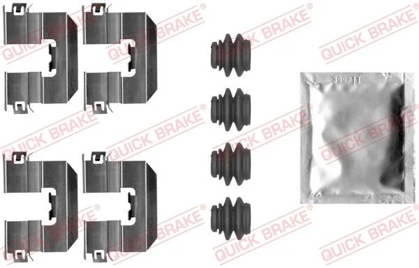 Priedų komplektas, diskinių stabdžių trinkelės QUICK BRAKE 109-0080