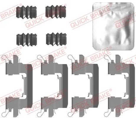 Priedų komplektas, diskinių stabdžių trinkelės QUICK BRAKE 109-0087