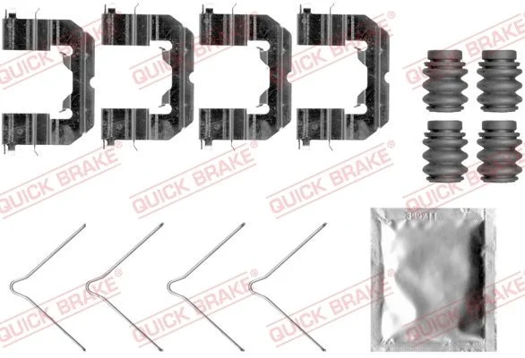 Priedų komplektas, diskinių stabdžių trinkelės QUICK BRAKE 109-0089