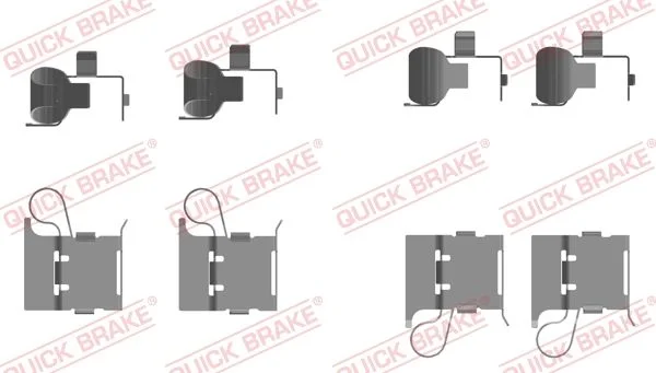 Priedų komplektas, diskinių stabdžių trinkelės QUICK BRAKE 109-0097