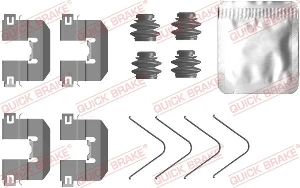 Priedų komplektas, diskinių stabdžių trinkelės QUICK BRAKE 109-0104