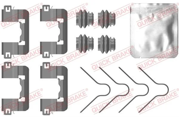 Priedų komplektas, diskinių stabdžių trinkelės QUICK BRAKE 109-0105