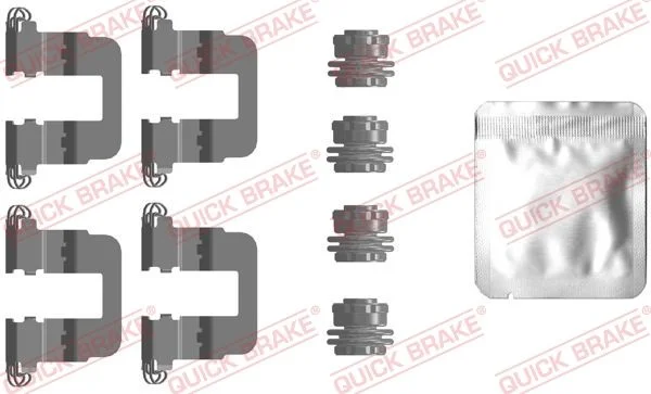 Priedų komplektas, diskinių stabdžių trinkelės QUICK BRAKE 109-0106