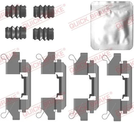Priedų komplektas, diskinių stabdžių trinkelės QUICK BRAKE 109-0111