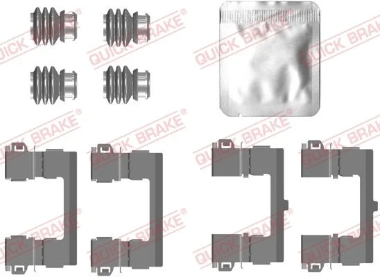 Priedų komplektas, diskinių stabdžių trinkelės QUICK BRAKE 109-0112