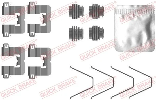 Priedų komplektas, diskinių stabdžių trinkelės QUICK BRAKE 109-0114