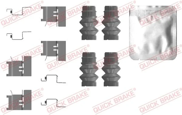 Priedų komplektas, diskinių stabdžių trinkelės QUICK BRAKE 109-0120