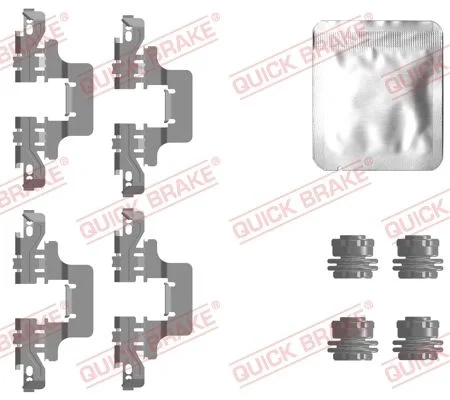 Priedų komplektas, diskinių stabdžių trinkelės QUICK BRAKE 109-0128