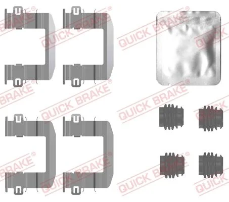 Priedų komplektas, diskinių stabdžių trinkelės QUICK BRAKE 109-0132
