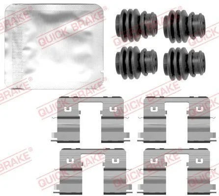 Priedų komplektas, diskinių stabdžių trinkelės QUICK BRAKE 109-0144