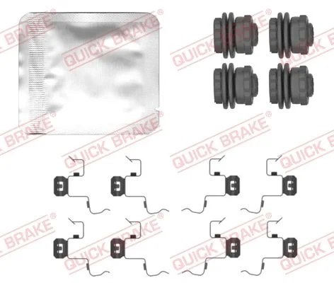 Priedų komplektas, diskinių stabdžių trinkelės QUICK BRAKE 109-0156