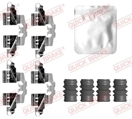 Priedų komplektas, diskinių stabdžių trinkelės QUICK BRAKE 109-0161