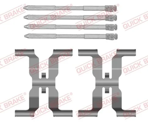 Priedų komplektas, diskinių stabdžių trinkelės QUICK BRAKE 109-0166