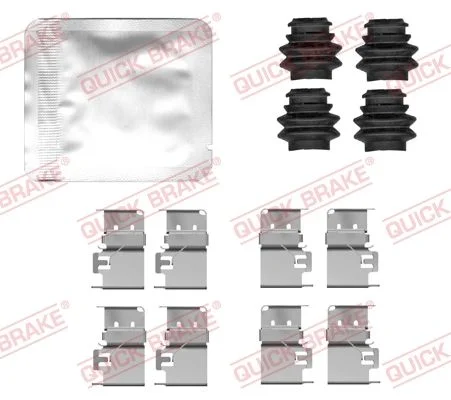 Priedų komplektas, diskinių stabdžių trinkelės QUICK BRAKE 109-0172