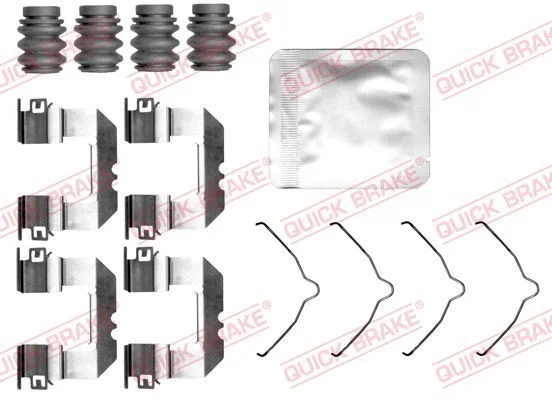 Priedų komplektas, diskinių stabdžių trinkelės QUICK BRAKE 109-0191