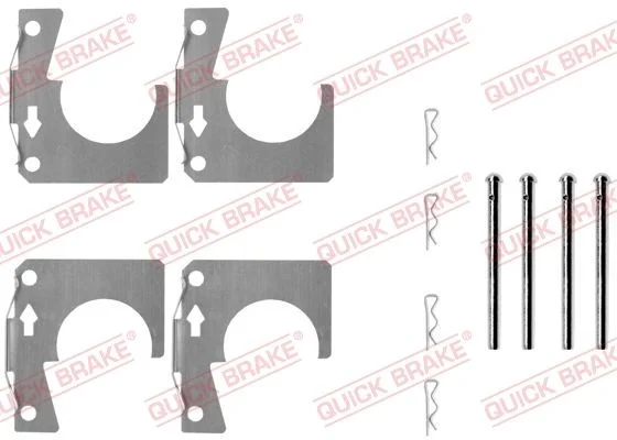Priedų komplektas, diskinių stabdžių trinkelės QUICK BRAKE 109-0914