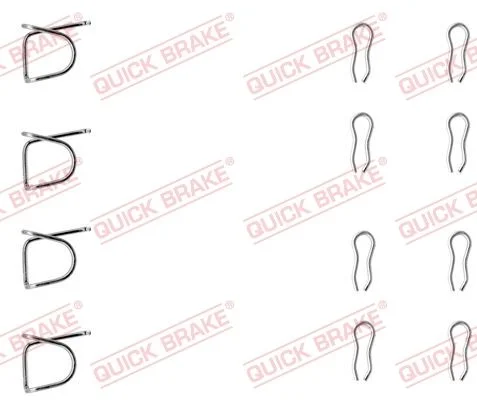 Priedų komplektas, diskinių stabdžių trinkelės QUICK BRAKE 109-0939