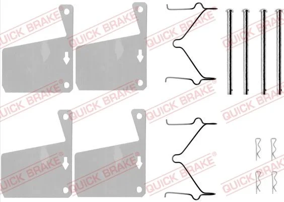 Priedų komplektas, diskinių stabdžių trinkelės QUICK BRAKE 109-0960