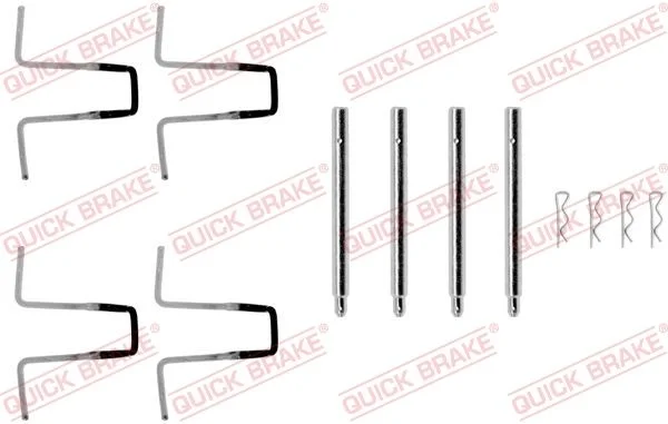 Priedų komplektas, diskinių stabdžių trinkelės QUICK BRAKE 109-0977