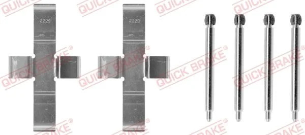 Priedų komplektas, diskinių stabdžių trinkelės QUICK BRAKE 109-1004