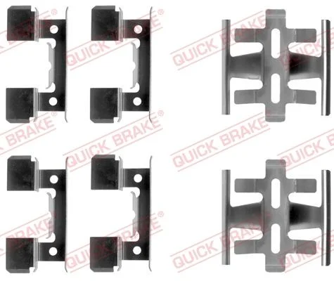 Priedų komplektas, diskinių stabdžių trinkelės QUICK BRAKE 109-1022