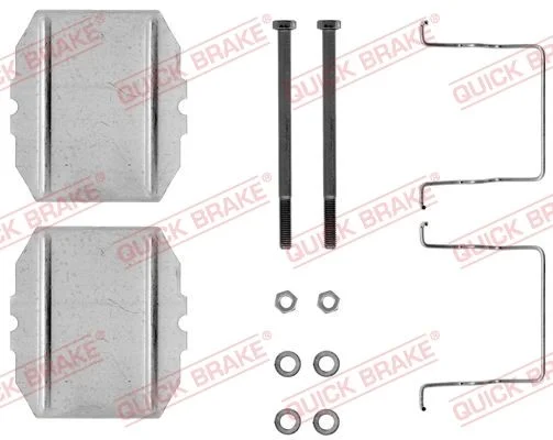 Priedų komplektas, diskinių stabdžių trinkelės QUICK BRAKE 109-1053