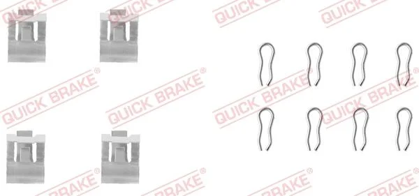 Priedų komplektas, diskinių stabdžių trinkelės QUICK BRAKE 109-1055