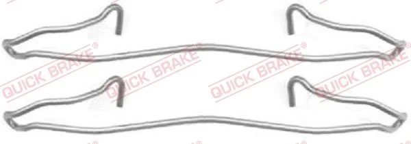 Priedų komplektas, diskinių stabdžių trinkelės QUICK BRAKE 109-1057