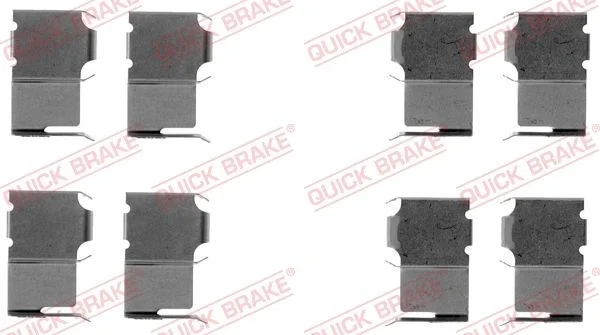 Priedų komplektas, diskinių stabdžių trinkelės QUICK BRAKE 109-1063
