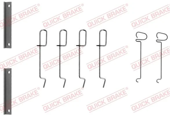 Priedų komplektas, diskinių stabdžių trinkelės QUICK BRAKE 109-1070