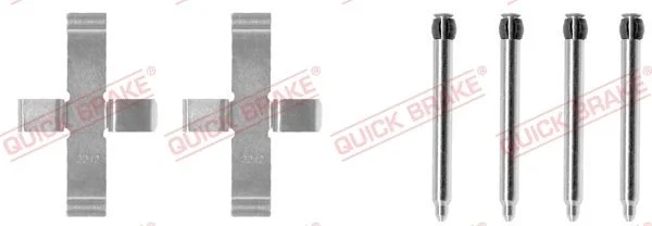Priedų komplektas, diskinių stabdžių trinkelės QUICK BRAKE 109-1076