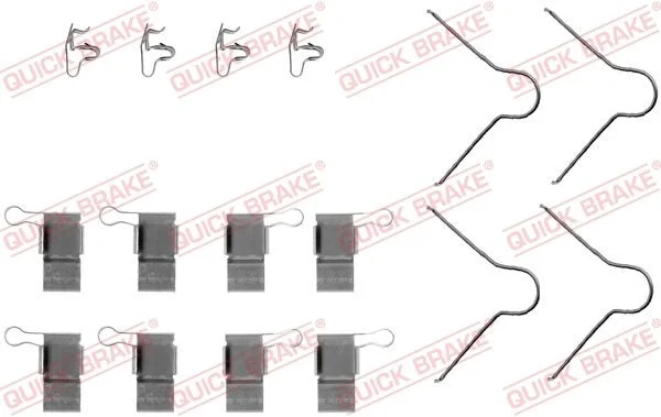 Priedų komplektas, diskinių stabdžių trinkelės QUICK BRAKE 109-1089